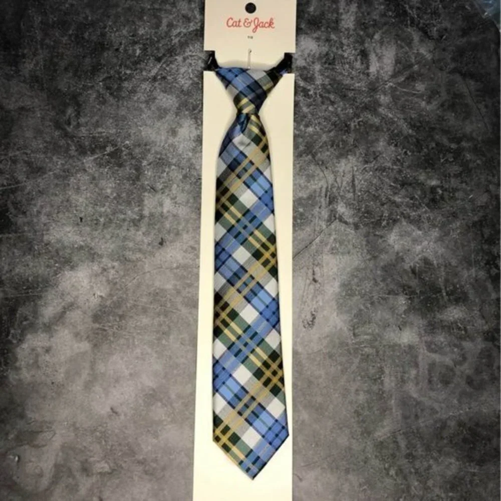 Boys Neck Tie Cat and Jack Zipper M/ L New